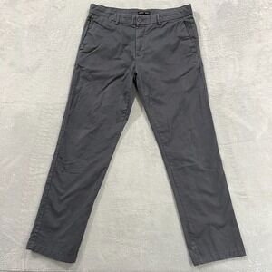 Banana Republic Mens‎ Pants 36x32 Tapered Chino Gray Stretch Pockets Preppy